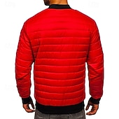 economico Piumini e parka da uomo-Per uomo Cappotto Invernale Giacca imbottita Giacca Imbottita Tasca Poliestere Vacanza Abbigliamento quotidiano Data Regolare Moda Casual Confortevole Calore Termico Autunno &amp; Inverno Colore Solido