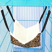 Χαμηλού Κόστους Κρεβάτια &amp; Κουβέρτες για Σκύλους-κομψή αιώρα γάτας με λεοπάρ μοτίβο - μαλακό βελούδινο κρεμαστό κρεβάτι για γάτες &amp;μικρά κατοικίδια - άνετα &amp;τάσεις