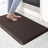 preiswerte Läuferteppiche-Läuferteppiche für Flur und Küche, dicke, ermüdungshemmende Küchenmatte aus PVC-Leder, wasserdichter, ölbeständiger und rutschfester Läuferteppich für den Eingangsbereich, pflegeleichter Teppich