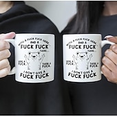  Caneca engraçada "Foda-se, não dou a mínima" - Caneca de cerâmica divertida para trabalho, escritório ou casa - Presente para amigos com humor