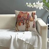 halpa Heitä tyynyt, insertit ja kannet-värikäs kamelikuvioinen tyynynpäällinen 2d-tasapainolla, pehmeä ja mukava polyesterimateriaalista valmistettu koristeellinen tyynynpäällinen maalaistalon autotoimiston olohuoneen kodin aksenttiin