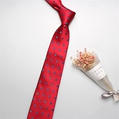 baratos Gravatas e Laços Borboleta para Homem-Homens Gravatas Gravata de Natal Moda Clássico Contemporâneo Moderno Padrão Floco de Neve Natal Festas &amp; Noite