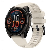 abordables Correas de reloj Garmin-Correa de silicona Quickfit de 22 mm y 26 mm para relojes inteligentes Garmin Fenix 7X, 7 Solar, 6X, 6 Pro, 5, 5X Plus, 3, 3H y Epix.