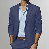 economico Abiti formali-Uomo Matrimonio Affari Completi in Tweed Bavero classico Nero Borgogna Quotidiano Affari Tinta unita Vestibilità standard 2 pezzi Monopetto Due Bottoni