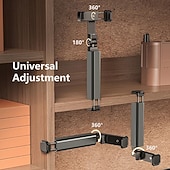 זול עמדות טלפון-ערכת 2 חבילות מעמד אלומיניום מתקפל מחזיק טלפון אוניברסלי 360 סיבוב לבית/משרד/נסיעות