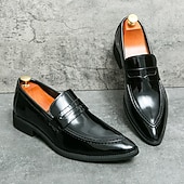 economico Mocassini-mocassini slip-on da uomo in vernice viola dal design elegante: calzature eleganti per feste, matrimoni ed eventi alla moda
