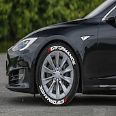 رخيصةأون أدوات حماية وتصميم هيكل السيارات-8 قطع/مجموعة ملصقات ديكور لإطارات السيارات ضبط السيارة ملصقات ثلاثية الأبعاد دائمة من مادة البولي فينيل كلوريد ملصقات حروف تسمية السيارات للأداء