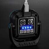 billige Utendørs Vegglamper-Arbeidslampe for alle scener med roterende lyshode med flere posisjoner, sterk magnetisk adsorpsjon, arbeidslampe for gårdsplass, utendørs campinglampe, vedlikeholdslampe.