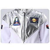 cheap Profession &amp; Uniform Costumes-Fancy Costume Jumpsuit Uniform Astronaut Cosplay Costume Kid's Boys' Halloween Carnival Party Performance Dress Up