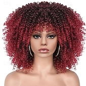 cheap Carnival Wigs-Carnival Wig 2026 Blonde Pink Red Afro Afro Curly Short Synthetic Festival Wig Mardi Gras Parade Cosplay Costume Hair for Women