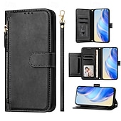 ieftine Carcasă Samsung-telefon Maska Pentru Samsung Galaxy S25 Ultra Plus S23 Ultra Plus S24 FE S22 Plus Ultra S23 FE Portofel Card Fermoar Protectie pentru intreg corpul cu curea de mână Retro PU piele