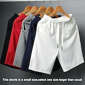 economico Pantaloncini casual-Per uomo Attivo Pantaloncini Pantaloncini casual Tasche A cordoncino Design elastico con coulisse Tinta unica Comfort Traspirante Breve Sportivo Informale Giornaliero Di tendenza Streetwear Nero