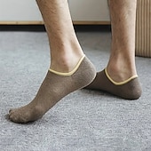 economico calzini da uomo-Per uomo 7 paia Pacchi Multipli Calzini Calzini da Corsa Calzini Casual Nero Blu Colore Semplice Vacanza Sport &amp; Outdoor Quotidiano Base Medio Primavera Autunno Moda Casual