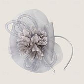 abordables Fascinateurs-Coiffe Tulle Chapeau Fedora Mariage Fête du thé Course de Chevaux Cocktail Élégant ancien Avec Tulle Casque Couvre-chef