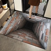 cheap Doormats-3D Optical Illusion Doormat Visual Trap Floor Mat Non Slip for Doorway Entryway Bathroom Kitchen Indoor Outdoor Diatomaceous Earth Quick Dry Absorbent 20 x 31 inch