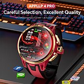 baratos Premium-Relógio inteligente Lokmat Appllp 4 Pro de 1,75 polegadas com 4G LTE, pedômetro, lembrete de chamadas, monitor de sono, compatível com Android e iOS, unissex, GPS, IPX-1, caixa de 50 mm.