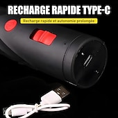 abordables Juegos de destornilladores-Destornillador eléctrico inalámbrico, destornillador inalámbrico mejorado con juego de brocas, kit de herramientas pequeño con 13 puntas, carga tipo C, ideal para muebles y reparaciones domésticas.