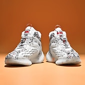 abordables Zapatillas Informales-Hombre Zapatillas de deporte Zapatos de Navidad Forro de Lana Zapatos para correr Zapatos de Paseo Casual Punto Cómodo Antideslizante Transpirable Botines / Hasta el Tobillo Cordones Negro Blanco Rojo