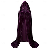 levne Pláště a pláštěnky-Retro Punk a gotika Středověké plášť s kapucí Přehozy přes ramena Čerodějnice Ranger Elfí Pevná barva Maškarní kostým Pánské Dámské Viking Valpuržina noc předvečer Všech svatých Karneval Plesov