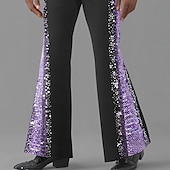 זול מכנסי קז&amp;#39;ואל מודפסים לגברים-בגדי ריקוד גברים תבנית גאומטרית מכנסיים מכנסי דיסקו מכנסי פעמון משנות ה-60 וה-70 מותן בינוני רטרו וינטג' בָּחוּץ מפלגה קזו'אל כיסי צד מכנסיים מתרחבים אביב סתיו הדפסת תלת מימד שחור 1 שחור