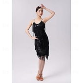 levne Cvičební šaty-Samba Dancewear Ženské salsa latinské taneční šaty se třásněmi a flitry kostým pro ballroom tanec na karneval