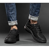 economico Scarpe Casual con Lacci-scarpe stringate da uomo in similpelle marrone: eleganti e classiche, ideali per il lavoro, per l'abbigliamento casual da lavoro e per tutti i giorni