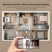 cheap Indoor IP Network Cameras-4MP Smart Robot CCTV Camera Battery Powered AI Motion Detection Remote Control Pet Playmate Two-Way Audio