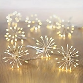 cheap LED String Lights-LED Fairy String Lights Remote Control 8 Modes Fireworks Lights 3m 100LED Firecracker String Lights USB Powered for Christma Wedding Birthday Valentine Day New Year Indoor Outdoor Decoration