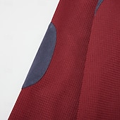 tanie Koszulka z dzianiny waflowej-Męskie Koszulka waflowa Koszula Henley z waflami Koszule męskie z łatkami na łokciach Długi rękaw Klapa Quarter Zip Jesień Zima Jednokolorowe Moda Podstawowy Codzienny Kieszenie Niejednolita całość