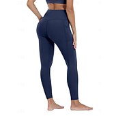 preiswerte Einfarbige Leggings-Damen Jogginghose Chinos Leggings Mode Basic Lässig Volle Länge Hohe Taille Einfach Elastischer Bund Bequem Weich Dehnbar Yoga Marineblau Schwarz Wein Grau Frühling Herbst Schmale Passform