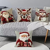 Недорогие рождественское постельное белье-Рождественская серия, наволочка из 4 шт./1 шт., праздничный декоративный чехол для дивана, гостиной и дома, праздничный декор, 2D плоская печать