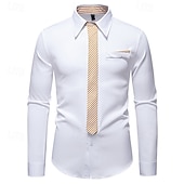 baratos Fantasias masculinas dos anos 1920-Loucos anos 20 Anos 20 Retro Vintage Blusa / Camisa Mafioso Padrinho Corte Justo Fantasia Homens Baile de Máscaras Traje de festa para noite Negócio / Cerimônia / Casamento Festa de Solteira Adulto