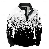 economico Schema Geometrico-Per uomo Geometrico Plaid Nido d'ape Felpa Quotidiano Classico Casual Collo alla coreana All'aperto Casa Lavoro Regalo Bianco 1 Bianco 2 Bianco 3 Bottoni Autunno Inverno progettista S M L XL XXL XXXL