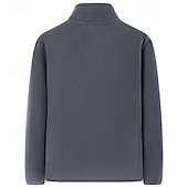 voordelige Sportjacket-Voor heren Winterjack Fleecejack Vrijetijdsjas Vakantie Dagelijks Thermisch Warm Zak Fleece Herfst winter Effen Modieus Streetwear Opstaand Normaal Zwart Rood Khaki Leger Groen Donkerblauw Jacks