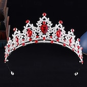 economico Tiare &amp; Corone-Diademi Acconciatura Lega Matrimonio Compleanno Carino Lucido Con Strass Copricapo Copricapo