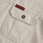 cheap Men&#039;s Work Shirts-Men&#039;s Casual Shirt Work Shirt Button Up Shirt Dark Navy khaki Light Grey Army Green Long Sleeve Solid / Plain Color Lapel Vacation Holiday Button-Down Clothing Apparel Cotton Fashion Casual