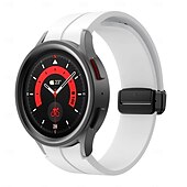 お買い得  サムスンの時計バンド-時計バンド のために Samsung Galaxy Watch 7/6/5/4  40/44mm, Watch 5 Pro 45mm, Watch 6 Classic 43/47mm, Watch 4 Classic 42/46mm シリコーン 置換 ストラップ 調整可 スポーツバンド モダンバックル リストバンド