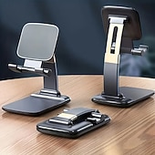 cheap Phone Holder-Adjustable Desktop Phone Holder - Compact Foldable Height-Adjustable Stand with Universal Compatibility