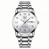 Недорогие Кварцевые часы-Модные мужские наручные часы высококачественные кварцевые часы датчик календаря светящийся циферблат украшение из страз лучший выбор подарка на День святого Валентина для мужчин