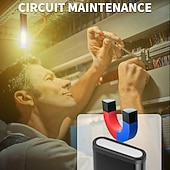 cheap Household Appliances-Rechargeable COB Work Light, Super Bright Magnetic LED Flashlight with Pocket Clip, USB-C, 5 Modes with Red &amp; Blue Strobe - Slim Inspection Light for Car Repair, Camping, and Emergency