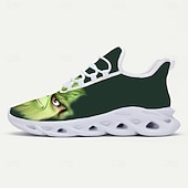 preiswerte Herren Weihnachtschuhe-Festliche Herren-Weihnachtssneaker mit grün-weißem Design – witzige Slipper für Weihnachtsfeiern und Events
