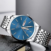 baratos Relógios Quartz-Relógio Masculino Avançado Relógio de Quartzo Fashion Masculino com Exibição de Calendário Semanal À prova d'água IPX4 Luz Noturna Adequado para Viagens de Negócios Uso Diário e a Melhor Escolha de