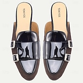 Χαμηλού Κόστους Δερμάτινα Loafers Premium-Ανδρικά μαύρα μοκασίνια mule από τεχνητό δέρμα – μοντέρνα slip-on για μοντέρνο στυλ και ευελιξία
