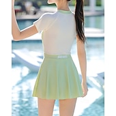 baratos Surfistas Tankinis &amp; Bikinis-Mulheres Anti Atrito Roupa de banho Roupa de Banho Roupa de Banho Preto Verde Proteção UV Compressão abdominal Surfe Canoagem Snorkeling Verão