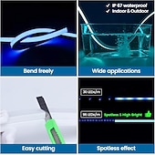 Недорогие LED аксессуары-Система силиконовых светодиодных каналов 16,4 фута/5 м 32,8 фута/10 м белая 14 мм 16 мм водонепроницаемая гибкая неоновая лента для светодиодных лент 10 мм 12 мм (светодиодные ленты не входят в