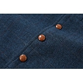 cheap Men's Waistcoat-Men's Vest Tweed Vest Waistcoat Vintage Fashion Spring &amp;  Fall Buttons Wool Blend Comfortable Plain Single Breasted V Neck Regular Fit Deep Green Navy Dark Gray Light Grey Vest