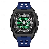 baratos Relógios Quartz-Relógio Esportivo Quartz de Duplo Display SANDA 5118 Moda À Prova D'Água Multi Funcional Luminosa Cronógrafo Calendário Relógio Masculino