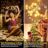 halpa Sähkökäyttöinen-Fantasiavalot sisätiloihin portaita makuuhuoneessa häissä puuloma-juhlatunnelman koristevalonjohdolla matalajännitteisellä pistokkeella 10/20/30/50/150/200M