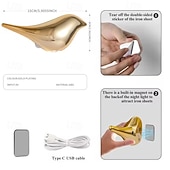cheap Room Decor Lights-Smart Motion-activated Light Bird-shaped Decorative Lamp No Wiring Required For Installation Adjustable Light Colors Ideal For Bedrooms Dorm Rooms And Staircases Auto On/Off Valentine's Day Gift