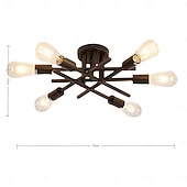 זול עיצוב ספוטניק-4-אור 6-אור 30 cm עיצוב קו מרובע נורות תקרה מתכת מסורתי / קלסי סגנון נורדי 110-265V